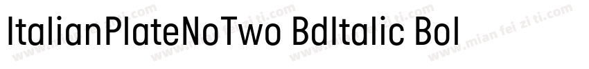 ItalianPlateNoTwo BdItalic Bold It字体转换